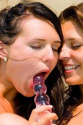 Lesbian Teens Loves Dildo