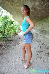 Sweet Teen Aston Richards In Denim Skirt