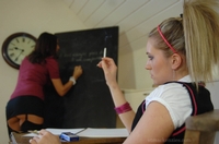 Smoking Babes In The Classroom