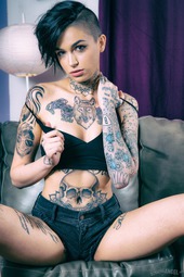 Tattooed Slut Stripping