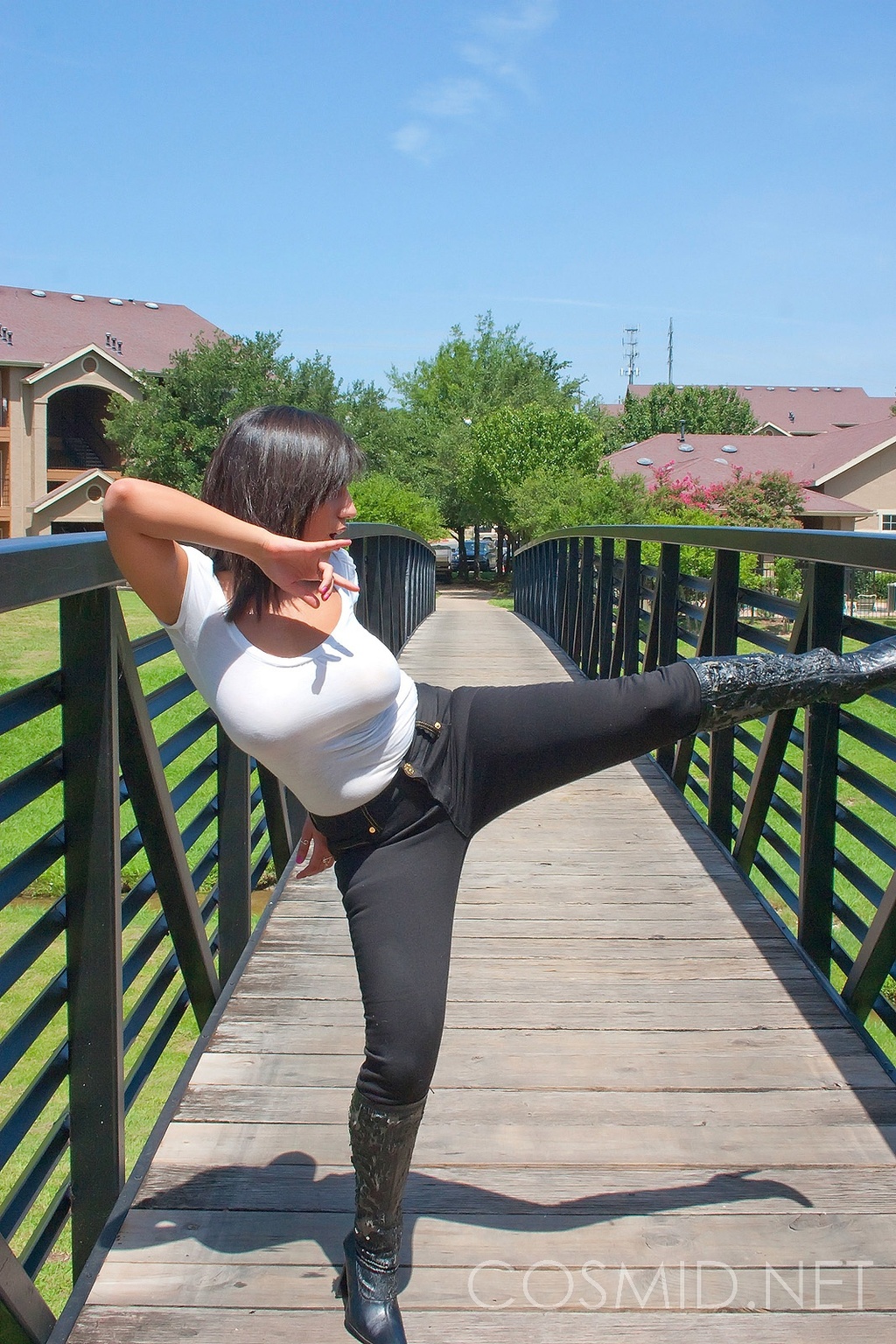 Sexy teen posing in outdoor pics 12