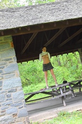 Outdoor upskirts