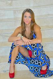 FTV Girls Mary In Blue Printed Dress
