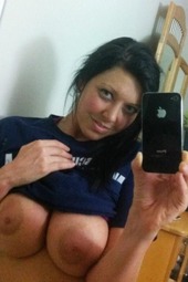 Heavy Chested Amateurs Taking Selfshots