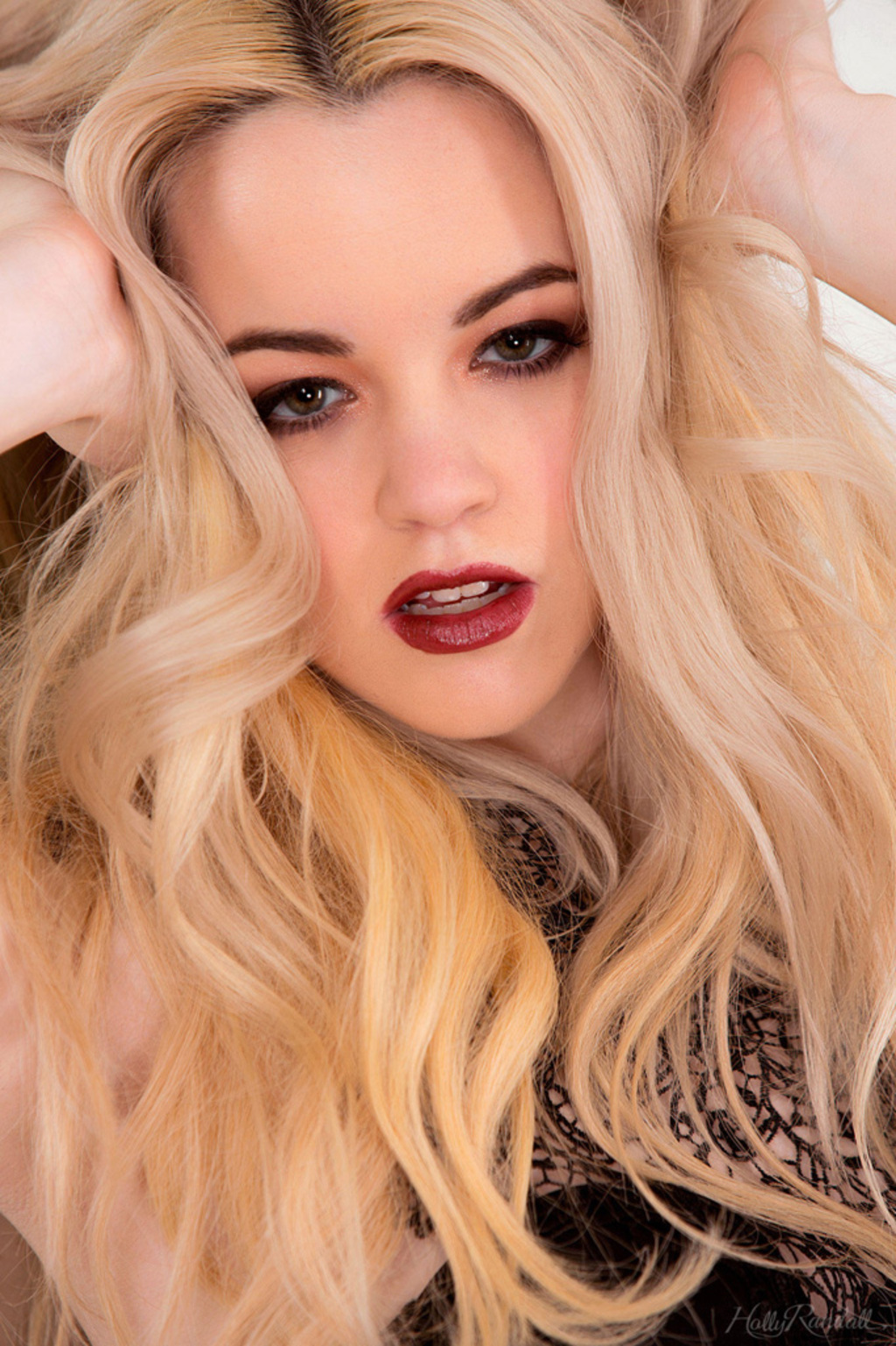 Lauren WK in black silk stockings 06