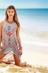 Nina Agdal Having Fun On The Beach