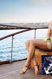 Nina Agdal Having Fun On The Beach