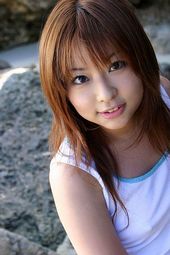 Asian teen at the sea