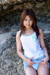 Asian teen at the sea