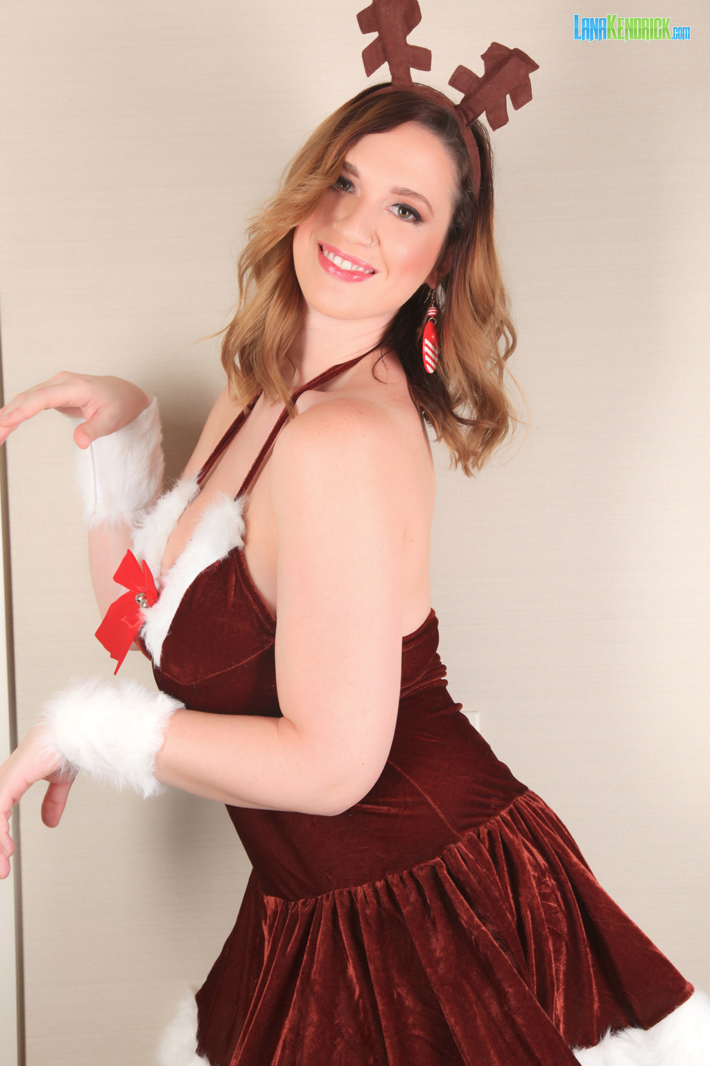 Lana Kendrick In Sexy Reindeer 00