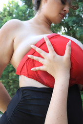 Lana Kendrick In Red Bra
