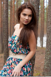 Teen nudity in the forest