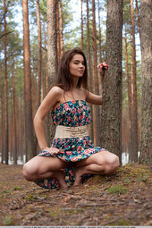 Teen nudity in the forest