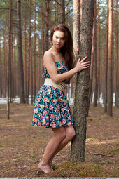 Teen nudity in the forest