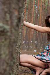 Teen nudity in the forest