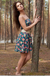 Teen nudity in the forest