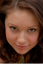 Naked brunette teen