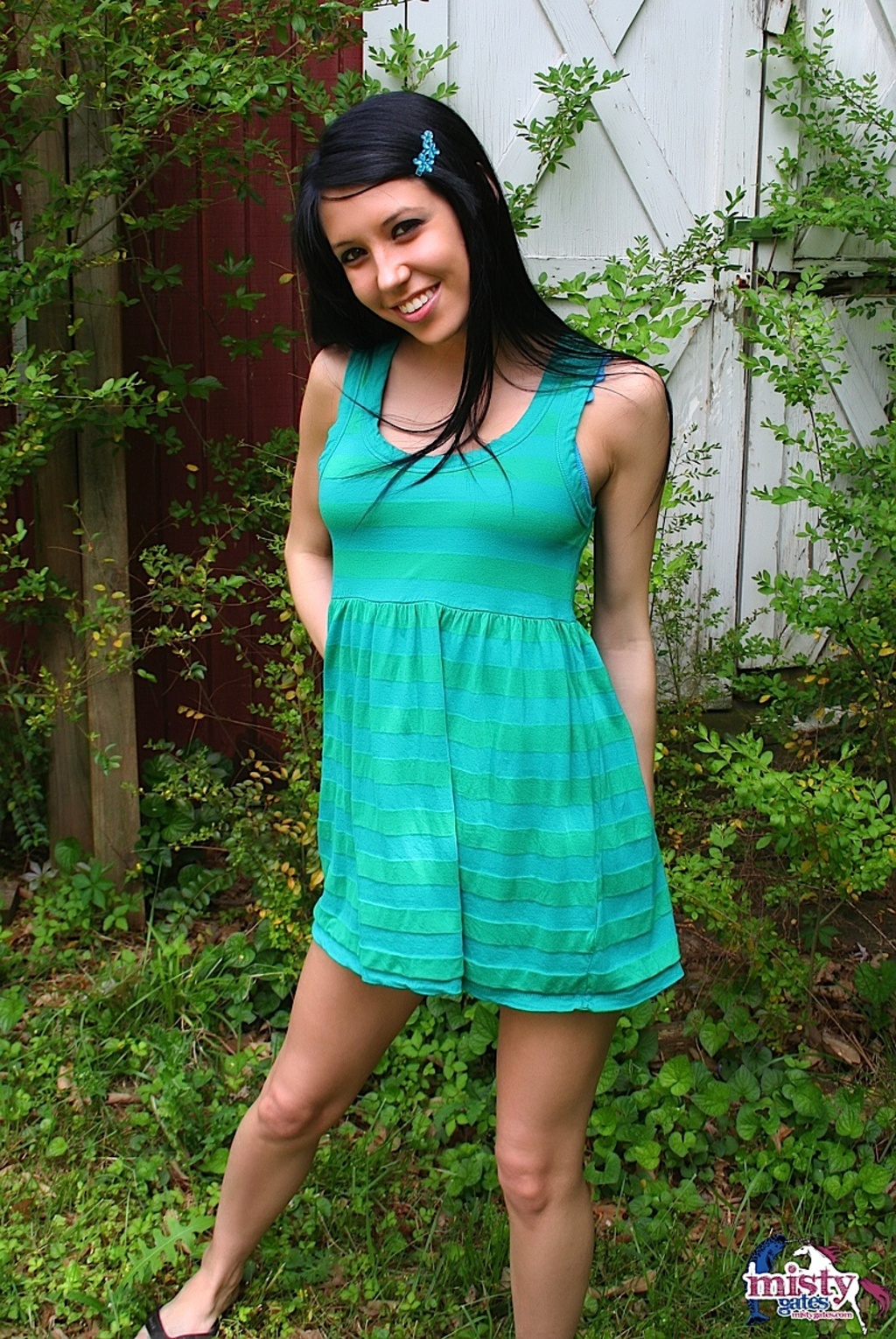 Misty Gates Nude In The Back Yard 00